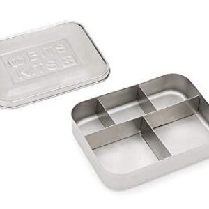 Bits Kits Stainless Steel Bento Box Lunch and Snack Container for Kids and Adults, 5 Sections