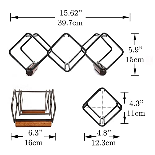 TOMORAL Wine Rack, Countertop Wine Rack ,5 Bottle Wine Holder for Wine Storage ,No Assembly Required, Modern Metal Wine Rack ,Small Wine Rack