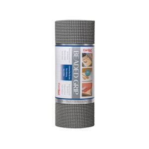 Con-Tact Brand Beaded Grip Durable Adhesive Non-Slip Shelf and Drawer Liner, 12" x 20', Cool Gray