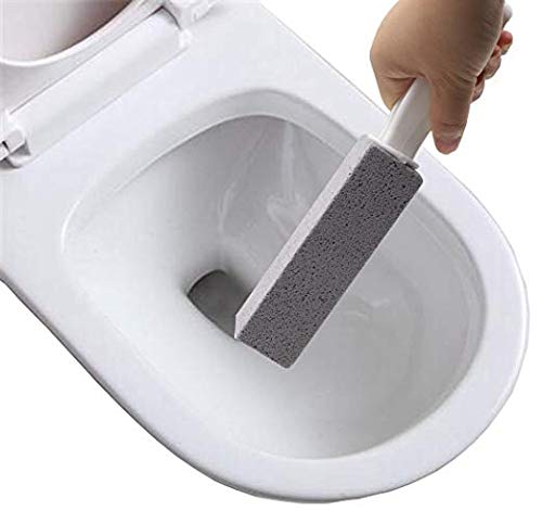 Pumice Cleaning Stone with Handle Toilet Bowl Cleaner Hard Water Ring Remover for Bath/Pool/Kitchen/Household Cleaning (4)