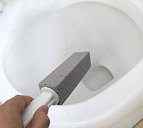 Pumice Cleaning Stone with Handle Toilet Bowl Cleaner Hard Water Ring Remover for Bath/Pool/Kitchen/Household Cleaning (4)