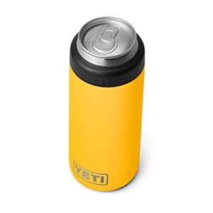 yeti rambler 12 oz. colster slim can insulator for the slim hard seltzer cans, alpine yellow