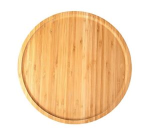 mateda 12″ bamboo lazy susan turntable for pantry cabinet or table (12 inch)