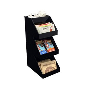 mind reader acrylic 3-tier coffee / tea condiment organizer, black