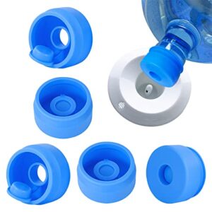 gofriipai 3 and 5 gallon water jug cap, silicone reusable replacement cap, non spill bottle caps for 55mm bottle water dispenser caps – pack of 3
