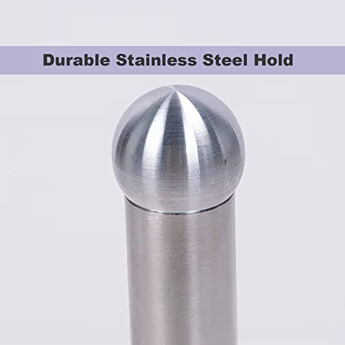 Nuovoo Stainless Steel Paper Towel Holder Countertop, Brushed Silver Paper Roll Holder, Standing Towel Dispenser Stand with Weighted Base, Large Size for Kitchen Toilet Bathroom Dining Table