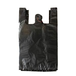 muellery black plain plastic bags 200 pcs for home kitchen supermarkets grocery bags 8×13 inch, 20×33 cm tpak21098