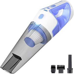 gogoing® handheld vacuum cordless – strong suction [9000pa] – rechargeable held held vacuum, portable mini hand vacuum with large dirt bowl, 3 versatile attachments & cleaning brush (dw189)