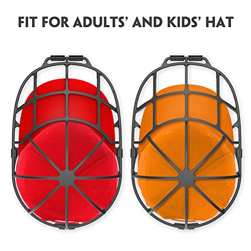 Hat Washers, 2-Pack Baseball Hat Cleaners Cap Washer, Fit for Adult/Kid's Hat Washer Frame Cage, Hat Protector Racks for Washing Machine, Black