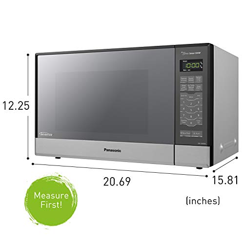 Panasonic Microwave Oven NN-SN686S Stainless Steel Countertop/Built-In with Inverter Technology and Genius Sensor, 1.2 Cubic Foot, 1200W