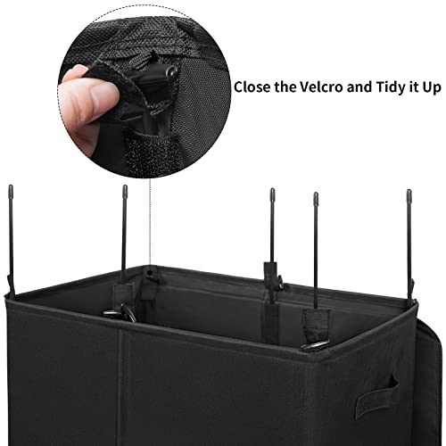 WOWLIVE 154L Double Laundry Hamper with Lid and Removable Laundry Bags, Large Dirty Clothes Hamper 2 section Collapsible Laundry Basket Dorm Room Storage for Bedroom, Bathroom, College, Black