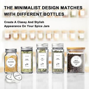 GMISUN Spice Labels Preprinted, Super Value Pack 380 Waterproof Spice Labels Stickers for Kitchen Organization, Modern Minimalist Label Stickers for Spice Jars, Mason Jars, Cruet Container