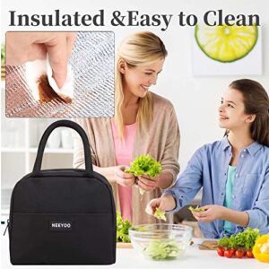 Neeyoo Lunch Bag for Women, Simplicity Lunch Tote Bag, Wide-Open Environmental Material Long-lasting Insulation Lunch Container
