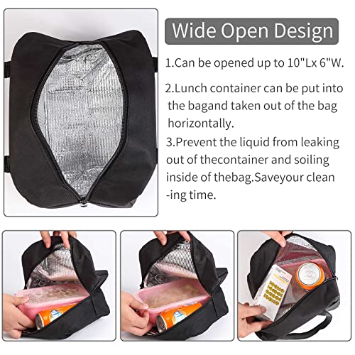 Neeyoo Lunch Bag for Women, Simplicity Lunch Tote Bag, Wide-Open Environmental Material Long-lasting Insulation Lunch Container