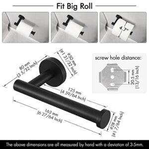 KES Black Toilet Paper Holder, Bathroom Tissue Holder Paper Roll SUS 304 Stainless Steel Wall Mount Matte Black, A2175S12-BK