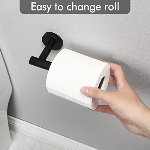 KES Black Toilet Paper Holder, Bathroom Tissue Holder Paper Roll SUS 304 Stainless Steel Wall Mount Matte Black, A2175S12-BK