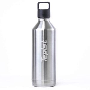 tepist thirtyo 30oz stainless steel bottle compatible with sodastream machines – silver – vacuum sealed – double walled – leak-proof – easy to carry – reusable bottle