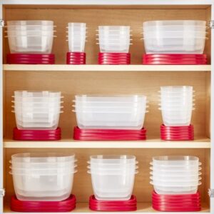 Rubbermaid Easy Find Lids Food Storage Containers, Racer Red, 26 Piece Set