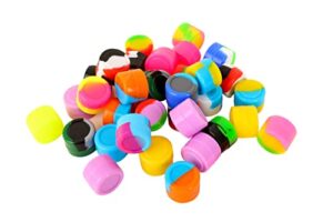 2ml 100pcs silicone containers non-stick wax containers multi use storage jars oil concentrate bottles assorted colors