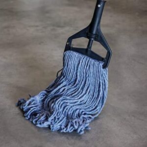 KLEEN HANDLER General Cleaning Mop Heavy Duty Commercial Replacement, Wet Industrial Blue Cotton Looped End String Head Refill (Pack of 3)