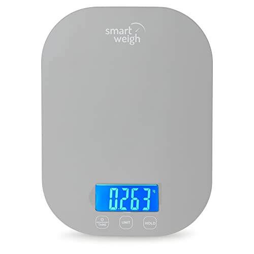 Smart Weigh 11 lb. Digital Kitchen Food Scale, Mechanical Accurate Weight Scale with 5-Unit Modes, Grams and Ounces for Weight Loss,Weighing Ingredients, Dieting, Keto Cooking , Meal Prep and Baking