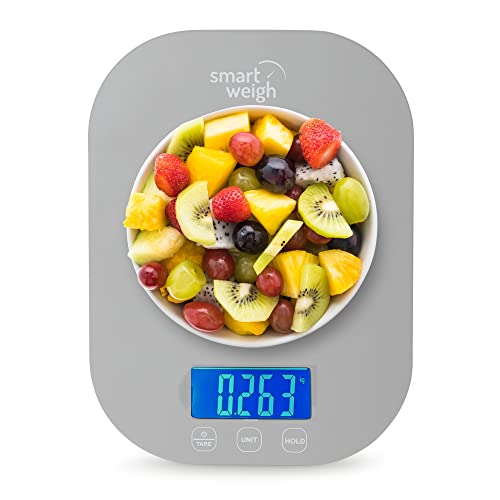 Smart Weigh 11 lb. Digital Kitchen Food Scale, Mechanical Accurate Weight Scale with 5-Unit Modes, Grams and Ounces for Weight Loss,Weighing Ingredients, Dieting, Keto Cooking , Meal Prep and Baking