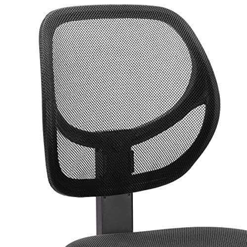 Amazon Basics Low-Back, Upholstered Mesh, Adjustable, Swivel Computer Office Desk Chair, Black