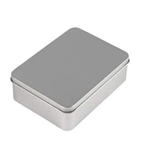 Juvale Rectangular Tin Box with Lid - 6-Pack Empty Tin Can Storage Container for Treats, Gifts, Favors and Crafts, Silver, 4.9 x 3.7 x 1.6 Inches