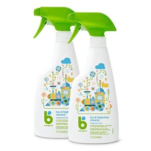 babyganics toy & highchair cleaner spray, non-allergenic, non-toxic, packaging may vary, 17 fl oz (pack of 2)