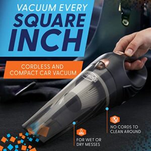 ThisWorx Cordless Car Vacuum - Portable, Mini Handheld Vacuum w/Rechargeable Battery and 3 Attachments - High-Powered Vacuum Cleaner w/ 60w Motor