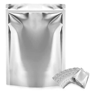 30 pcs 1 gallon mylar bags – 9.4 mil mylar food storge bags – 14″x10″ stand-up resealable mylar ziplock bags for long term food storge