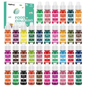 food coloring – 36 color concentrated liquid food colouring set – neon liquid food color dye for baking, decorating, icing, cooking, slime making kit and diy crafts, 6ml bottles(0.2 fl.oz.)