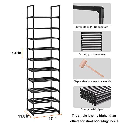 OYREL Shoe Rack, Sturdy Metal Shoe Rack Organizer,Narrow Shoe Rack,Shoe Racks for Closets,Shoes Rack,Shoe Stand,Shoe Shelf