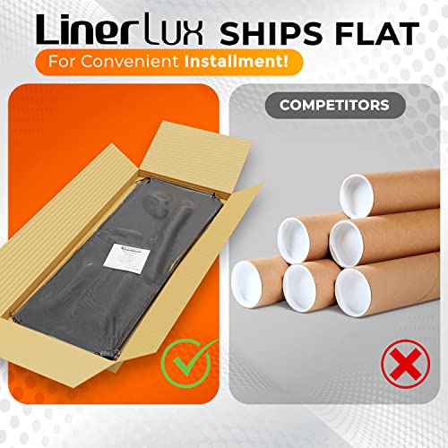 LinerLux Shelf Liners for Wire - 4 Pack Waterproof Wire Rack Shelf Liner, Durable Plastic Shelf Liner - Heavy Duty Wire Shelf Liner for Wire Shelving with Locking Tabs