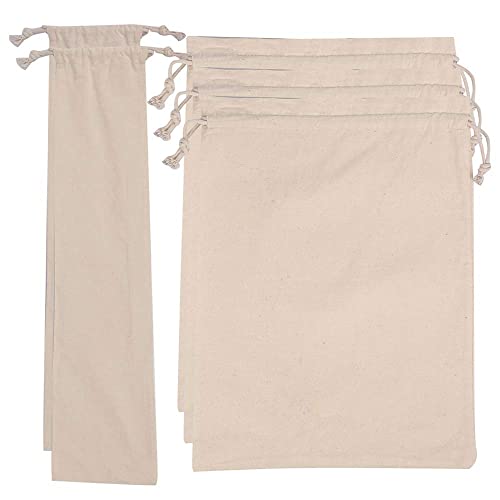 Linen Bread Bags Reusable Bread Bags For Homemade Bread, Homemade Artisan Bread Storage,Linen storage Bread Bags For Home(Size 3-11x15 in, 2-27x5.8 in）