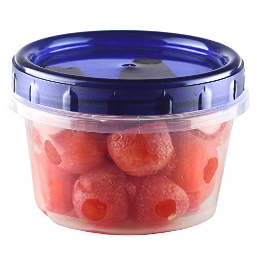 PH Clear Plastic Food Containers 16 oz With Screw-On Lids 5 Pack