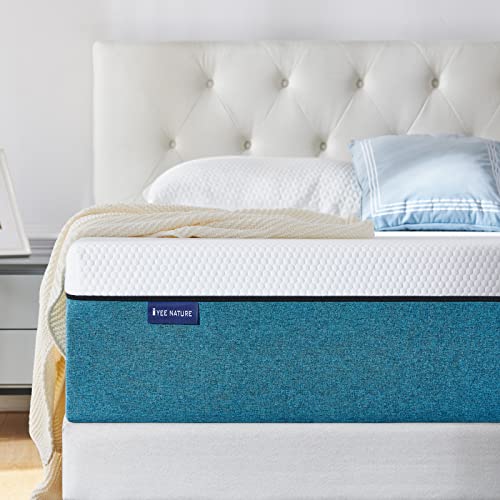 IYEE NATURE Queen Mattress, 10 inch Gel Memory Foam Mattress in a Box, Foam Bed Mattresses Medium Firm Foam Mattress,Queen Size Mattress 60 * 80 * 10 inch