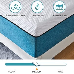 IYEE NATURE Queen Mattress, 10 inch Gel Memory Foam Mattress in a Box, Foam Bed Mattresses Medium Firm Foam Mattress,Queen Size Mattress 60 * 80 * 10 inch