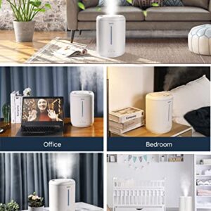 Syvio Humidifiers for Bedroom Large Room, Easy to Clean Humidifier Ultrasonic & Essential Oil Diffuser, Room Humidifier for Bedroom Baby Plant Cool Mist, Top Fill, Quiet, 360° Nozzle, Auto Off, 2.8L