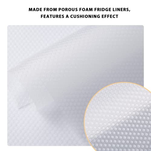 12 PCS Refrigerator Liners,Cailide Washable Mats Covers Pads,Home Kitchen Gadgets Accessories Organization for Glass Shelves Multi-Use Shelf Drawer Fridge Liners (White, 12 Pack (17.7"×11.6"))