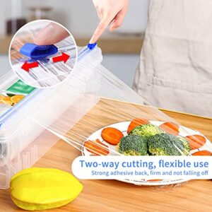 6 pcs Plastic Wrap, Aluminum Foil and Wax Paper Dispenser Cutter, Reusable Tin Foil & Cling Wrap & Parchment Paper Dispenser Cutter, Make Your Own Food Dispenser Through 2 types Cutters