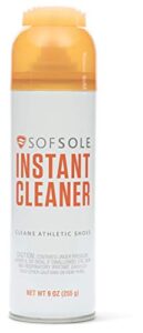 sof sole unisex-adult instant cleaner foaming stain remover for athletic shoes, black, 9-ounce