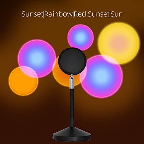 Streamlet Sunset Lamp, 16 Colors Sunset Projection Lamp with Remote, Multiple Colors Night Light for Living Room Bedroom Holiday Decoration, USB Port--Color Changing & Fade Mode