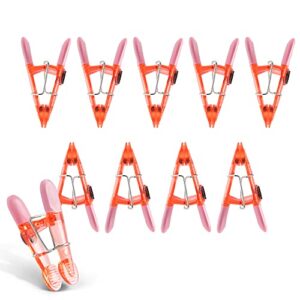 Cook with Color 10 Pc Chip Bag Clips with Magnet, Food Clips, Chip Clips, Bag Clips for Food Storage with Air Tight Seal Grip for Bread Bags, Snack Bags and Food Bags - (Pink)