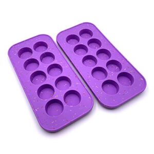 The Cookie Tray by Souper Cubes - Pack of two -Freeze and Store Perfect Cookie Dough rounds - Lavender with sprinkles color (Purple with sprinkles, pack of 2)
