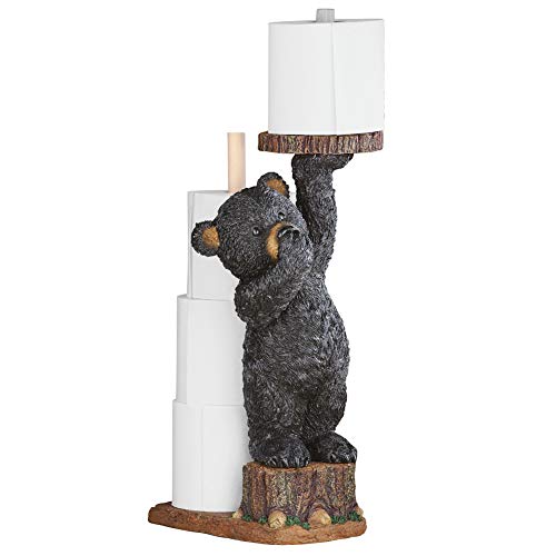 Aurrra Northwoods Bear Cub Toilet Paper Holder, 22" H