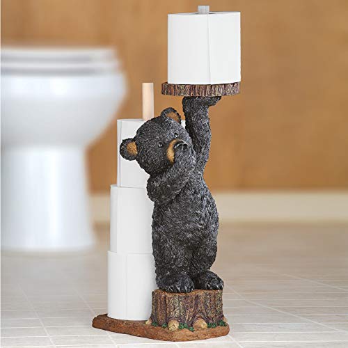 Aurrra Northwoods Bear Cub Toilet Paper Holder, 22" H