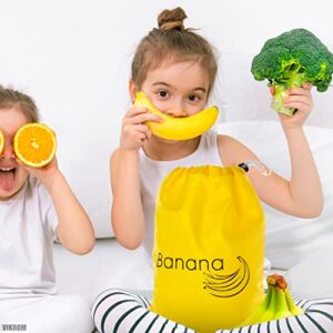 Banana Bag Yellow Products Bag - Fruit and Vegetable Storage Magic Bag Fruit Organizer for Refrigerator Reusable Grocery Bags - Washable Storage Bag Potato Sack Reusable Food Saver Bags Seed Sack Bags