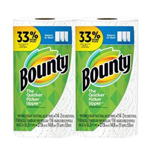 bounty select-a-size, 2-ply 114 sheets paper towel big roll – white – 2-pack