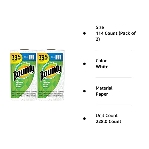 Bounty Select-A-Size, 2-ply 114 sheets Paper Towel Big Roll - White - 2-Pack